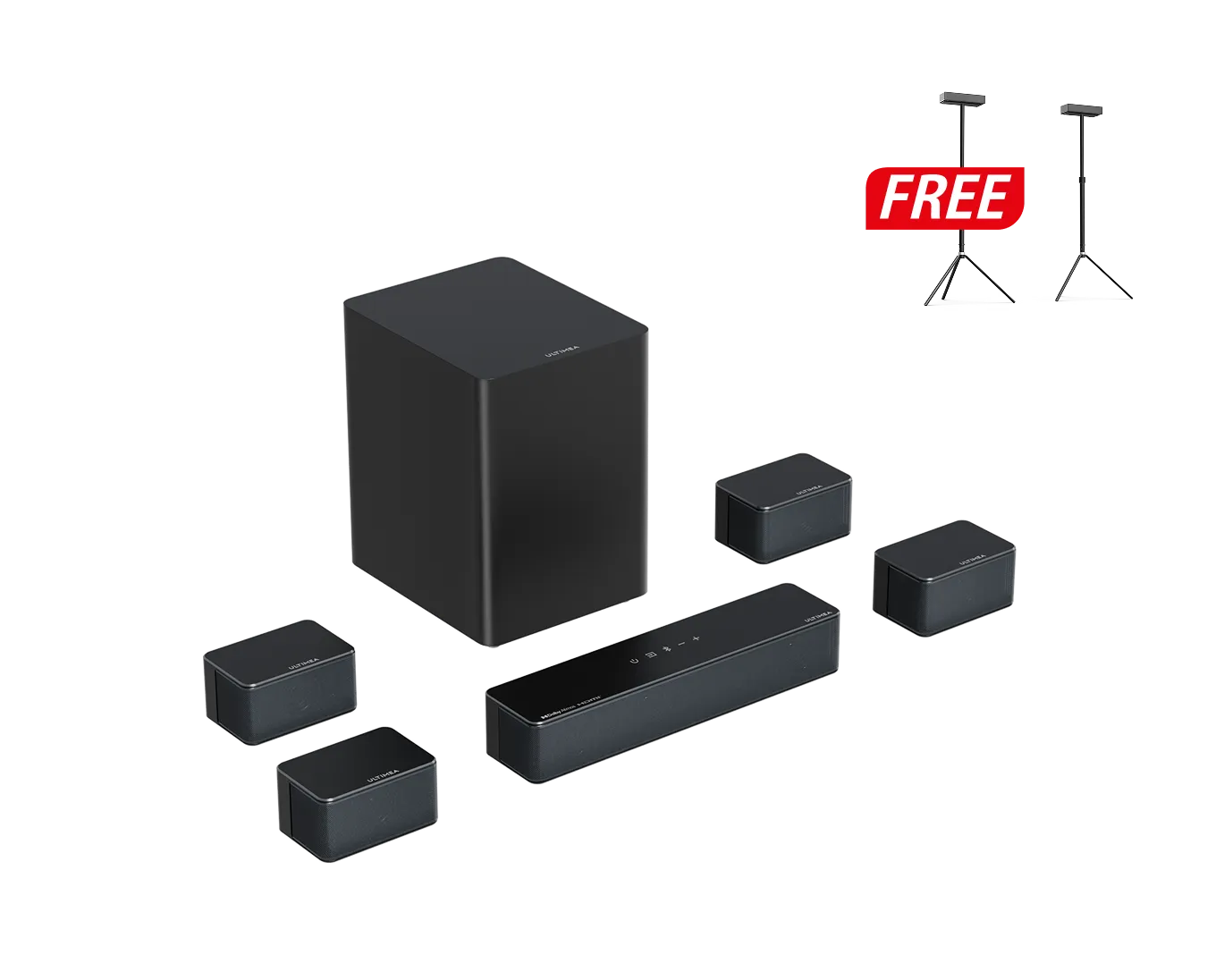 Poseidon D80 Dolby Atmos Soundbar + Free Gift