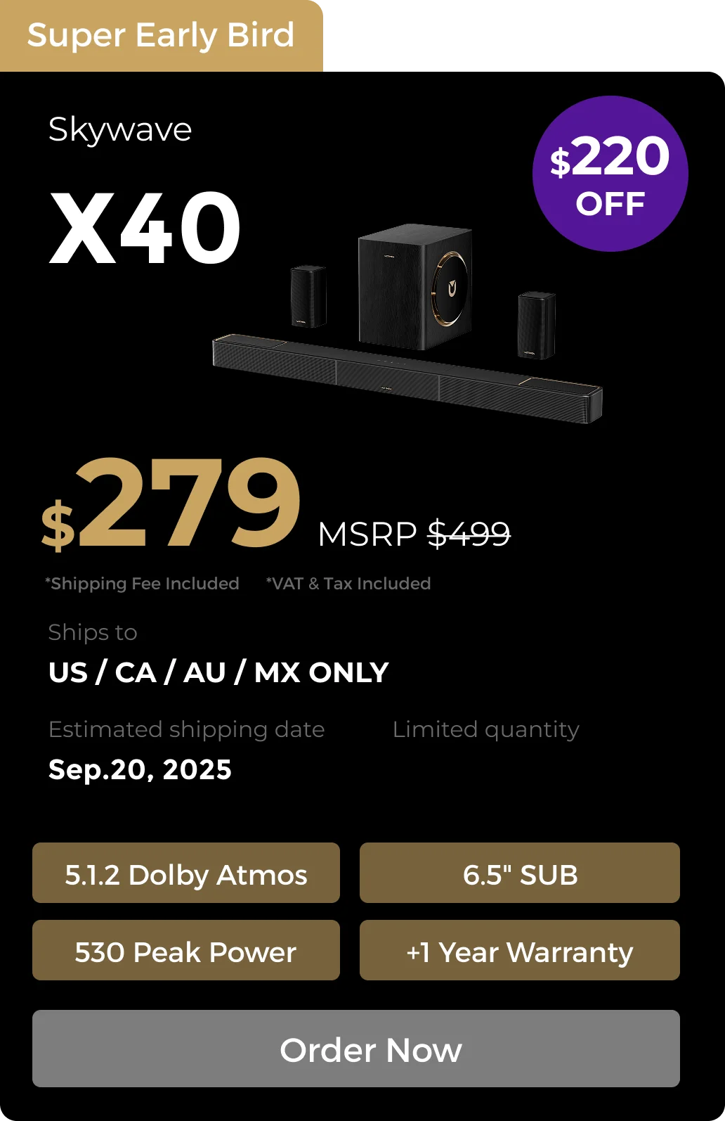 Skywave X40 5.1.2 Soundbar