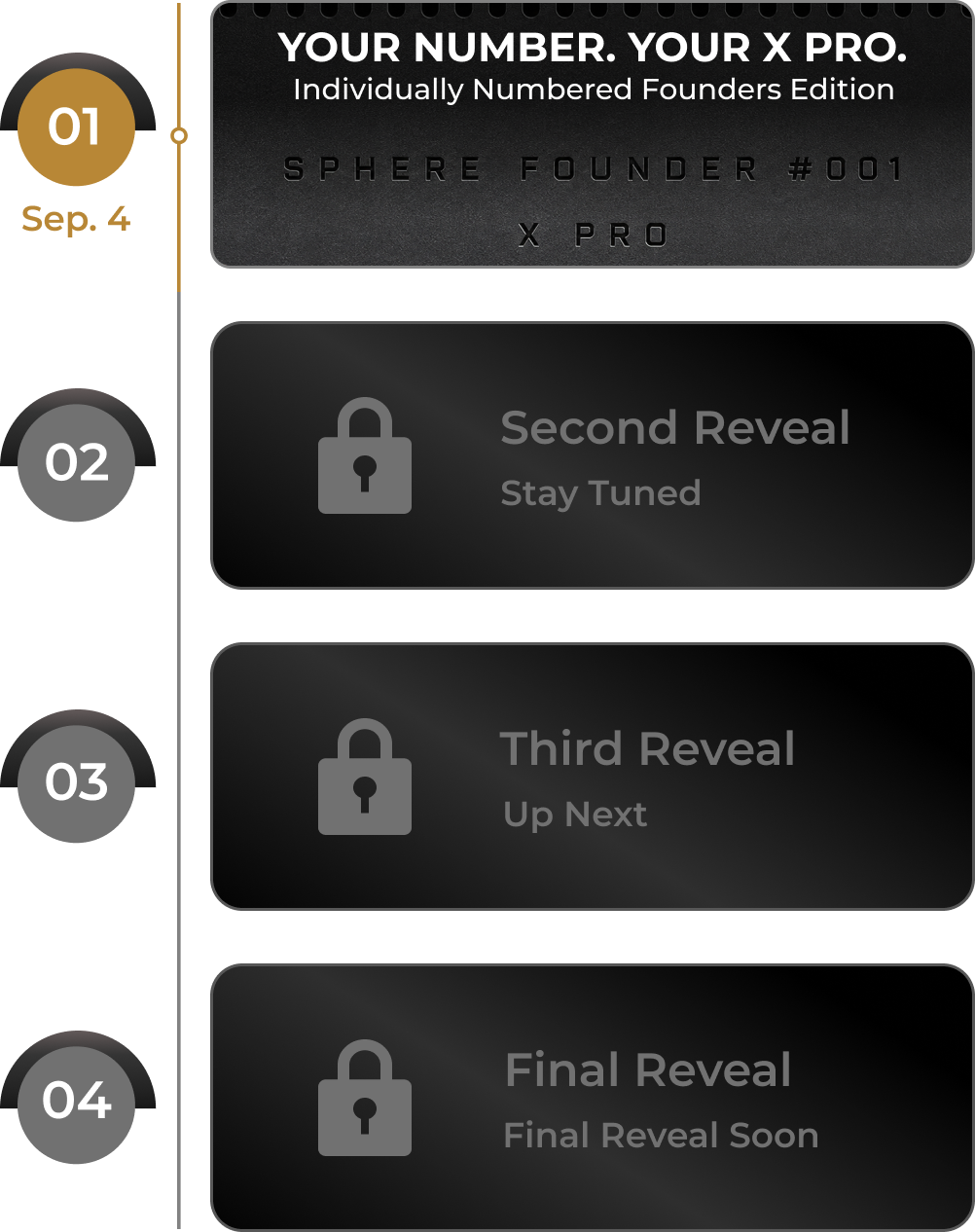 THE FIRST 500. SPHERE FOUNDERS EDITION.