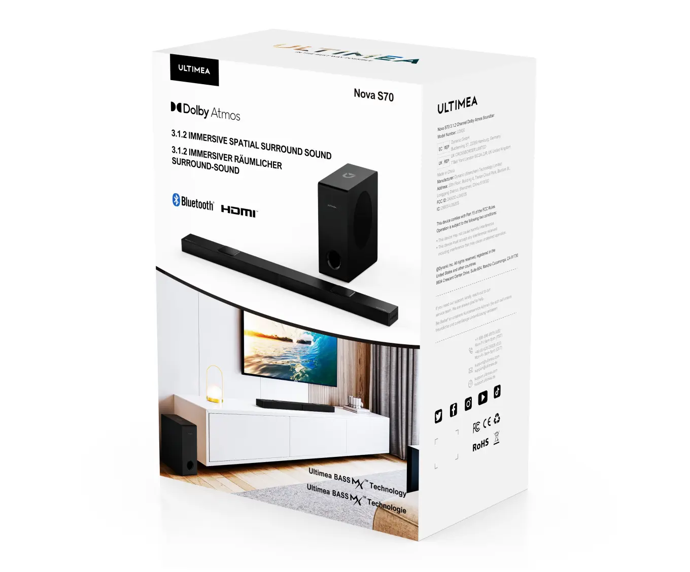 UTIMEA】Dolby Atmosサウンドバー テレビ用 2.1ch UTIMEA】Dolby Atmosサウンドバー テレビ用 2.1ch